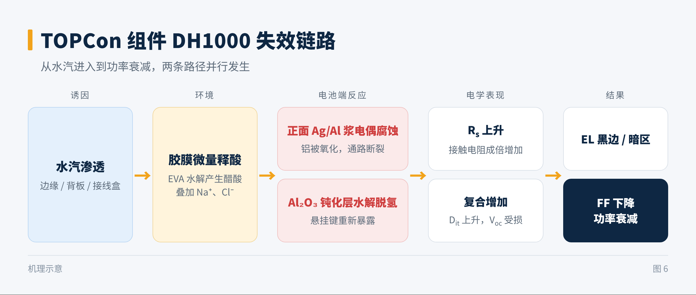 图6 TOPCon 组件 DH1000 失效链路