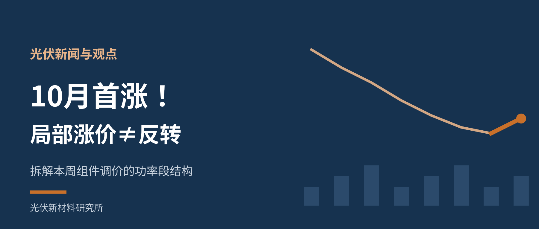 10月首涨！3家组件厂局部提价，跌势真的到头了吗？